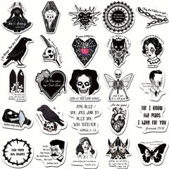 50pcs Gothic Bible Graffiti Stickers for Mobile Phone Cup Guitar Skateboard