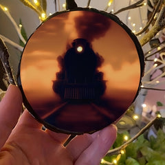 Resin Wood Slice Christmas Tree Pendants Holiday Home Decoration