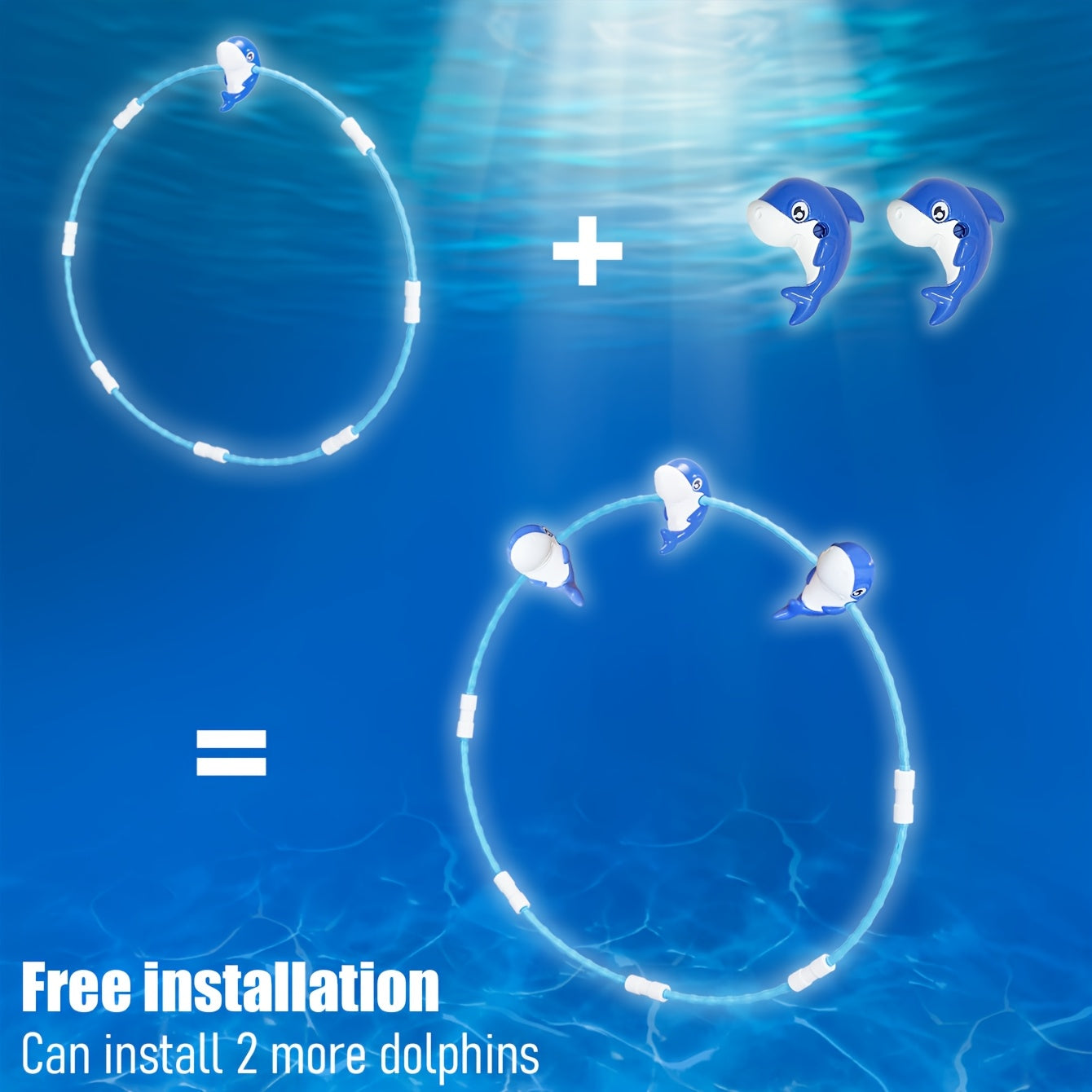 Dolphin Diving Ring Pool - Family Entertainment Pool Party Toy
