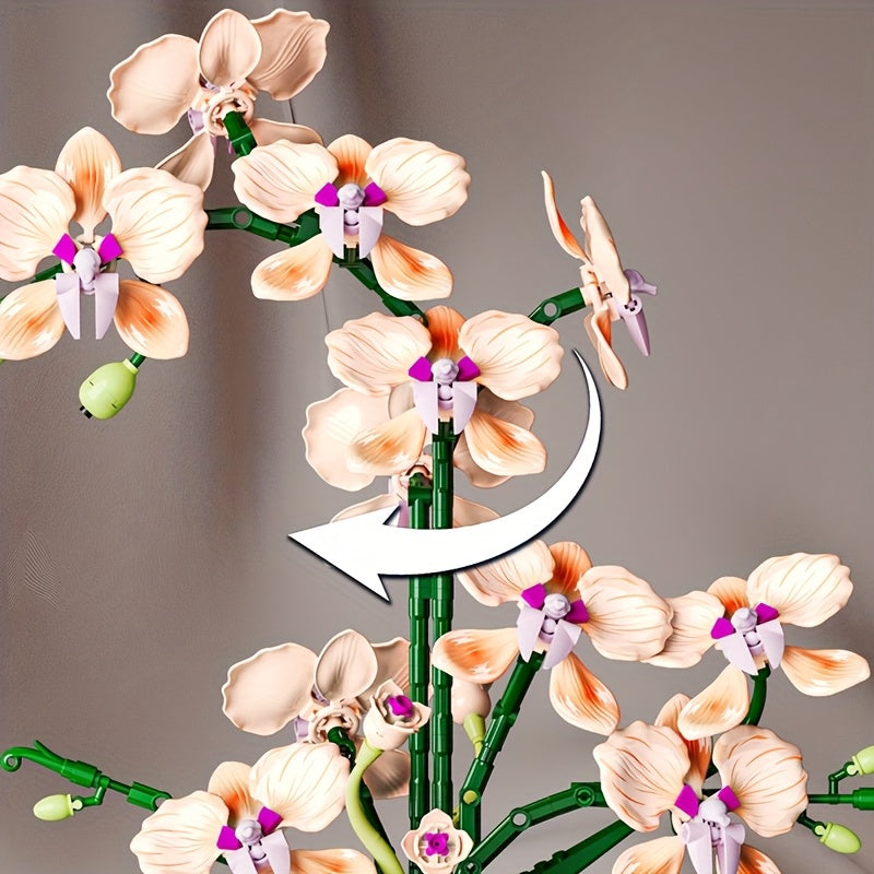 Elegant Champagne Orchid Building Block Bouquet