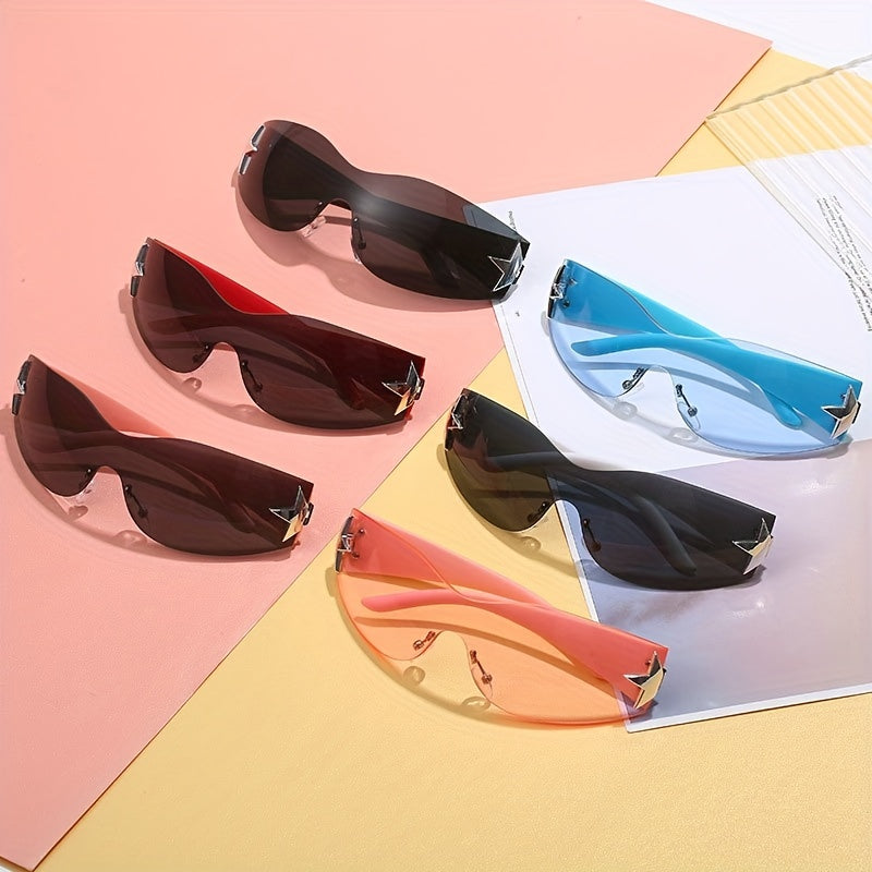 Kids Pentagram Sunglasses Frameless PC Lens