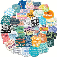 50pcs Inspirational Words Stickers Motivational Quote - Vinyl Sticker