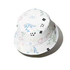 Kids Sunshade Bucket Hat Patterned Double-Sided Outdoor Travel Vacation