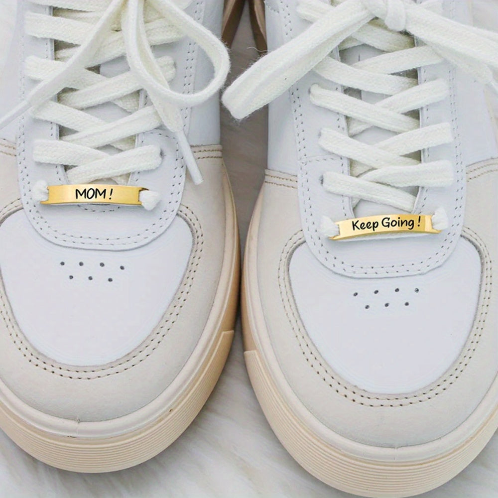 Personalized Shoe Lace Buckles for Couples - Anniversary Gift - Metal Sho