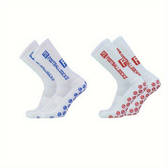 2 Pairs Men's Mid Crew Sport Socks - Sweat Absorbing & Comfy