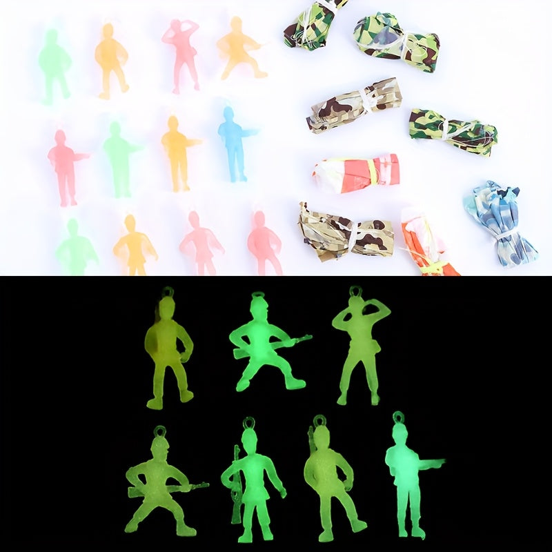 10 Glowing Parachute Figures for Nighttime Games