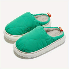 Cozy Plush House Slippers for Men Anti-slip Indoor Winter Shoes