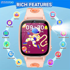 Synwoo Kids Smart Watch Bracelet-No APP-500mAh Pedometer-26 Games-Camera-Video