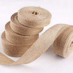10m Natural Jute Ribbon Fish Silk Linen Roll Handicraft Decorative Ribbon