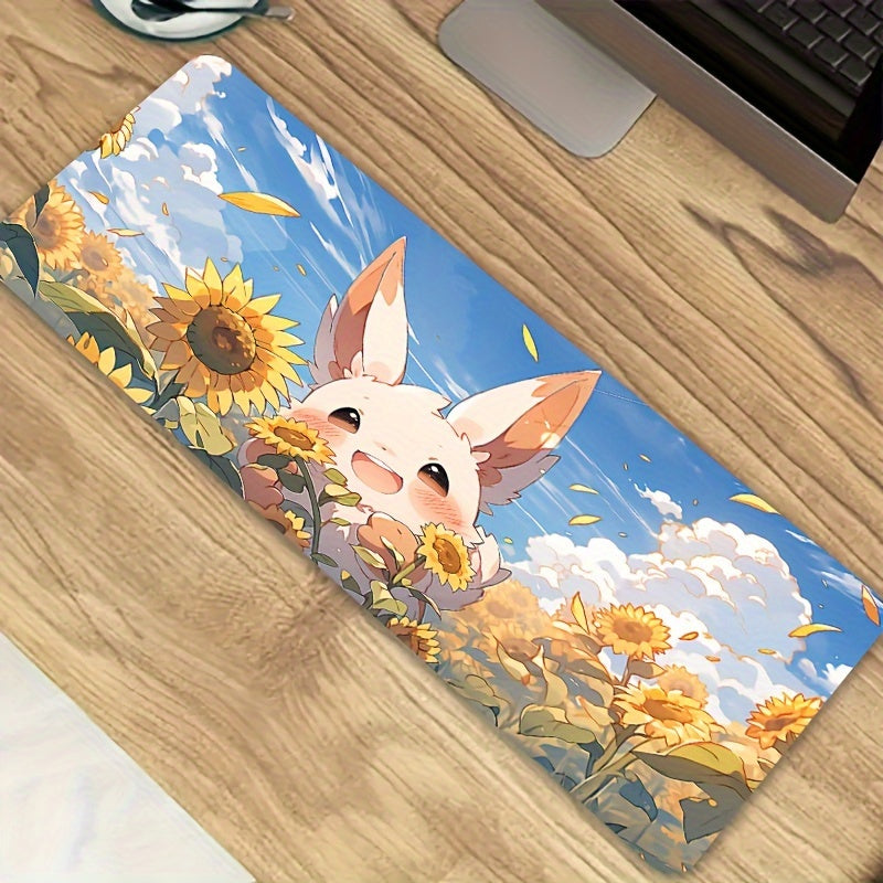 Mouse Pad Rabbit Sunflower Keyboard Pad Desktop Pad Gaming Accessory