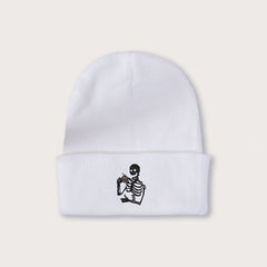 Men's Skull Head Drinking Tea Knitted Cap