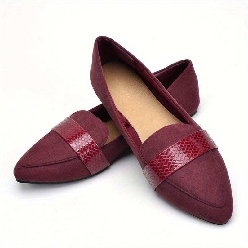 Women's Pointed Toe Flat Shoes Slip On Soft Sole Versatile Flats