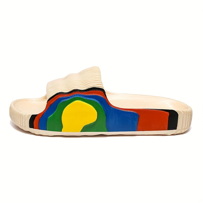 Men's Lightweight Block Slippers Open Toe for Spring & Summer