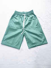 Dual Pockets Drawstring Bermuda Shorts for Women