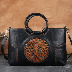 Vintage Flower Tote Bag Crossbody Satchel Purse