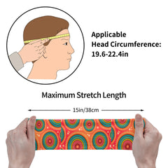 Vibrant Hippie Unisex Headband Sweat Wicking Stretchy Polyester Yoga Gym