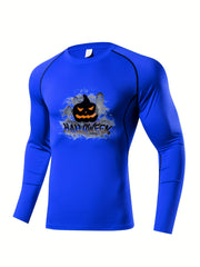 Skeleton Motorcycle Compression Long Sleeve Shirt