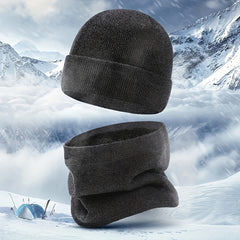 Winter Warm Hat Scarf Gloves Set Sunglasses Men Women Outdoor Riding Beanies