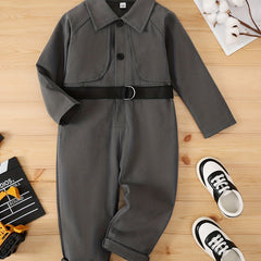 Toddler Boy's Cargo Jumpsuit with Belt