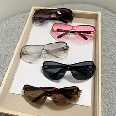 Y2K Sunglasses Semi Rimless Gradient Glasses