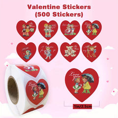 500 Cartoon Characters Confession Decoration Stickers