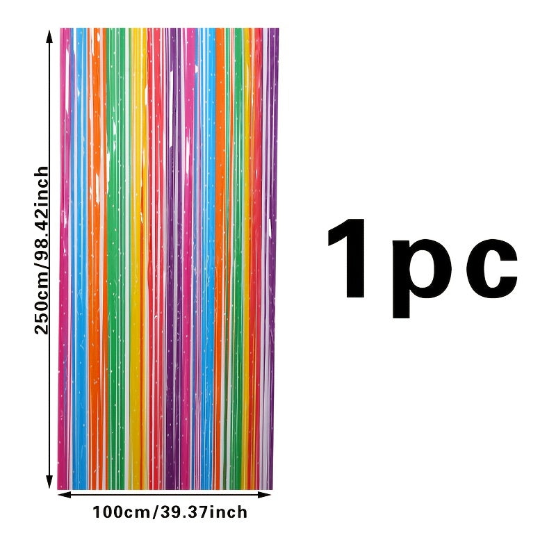 Macaron Rainbow Star Rain Silk Curtain Background Decoration