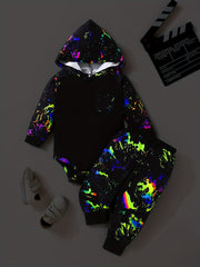 Baby Boys Glow In The Dark Hoodie & Pants Set