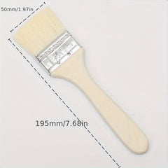Wooden Handle Brush Soft Hair Barbecue Paint Baking Cleaning Flat Ash Brush