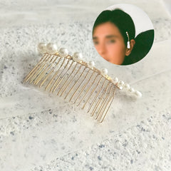 Handcrafted Faux Pearls Bridal Hair Comb in Zinc Alloy