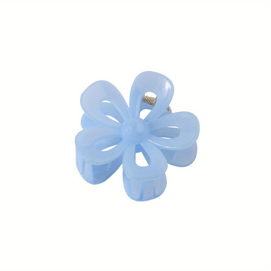 Frosted Hair Claw Hollow Flower Hair Claw Nonslip Ponytail Holder