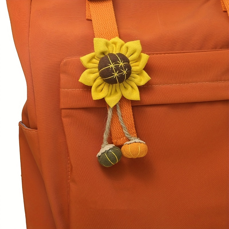 Happy Face Sunflower Pin Bag Accessories for Girls