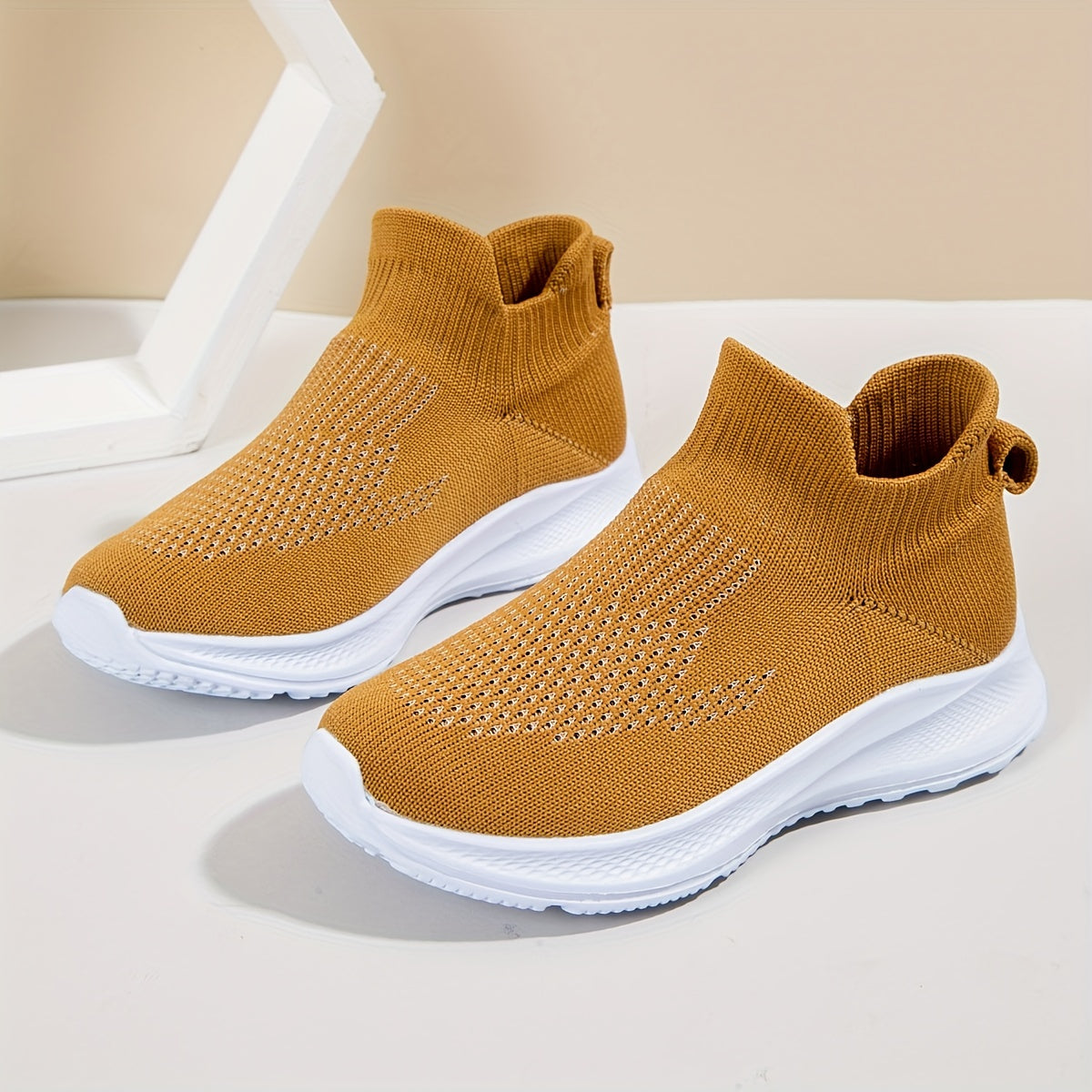 Breathable Woven Sneakers For Boys Lightweight Slip On