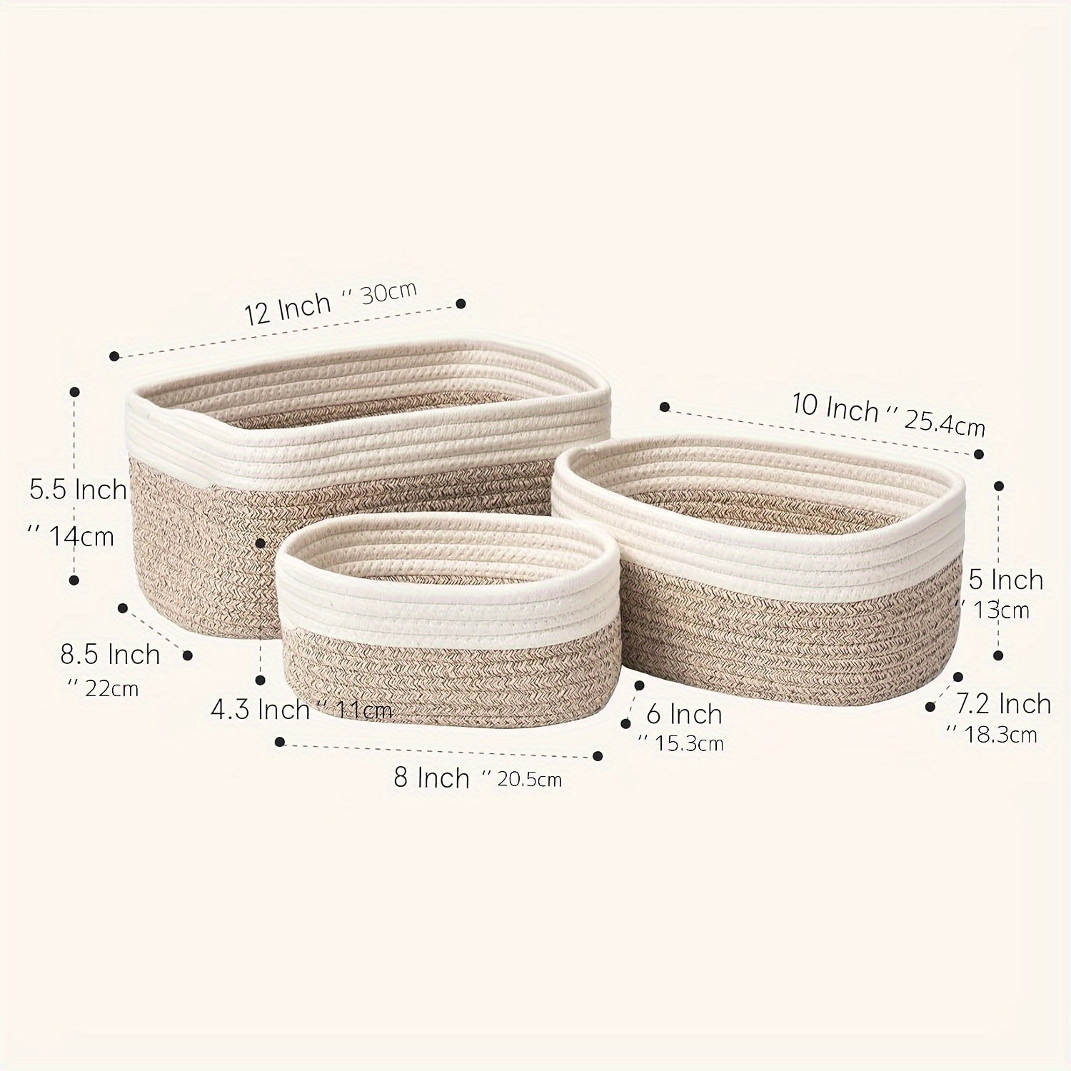 Rope Weaving Desktop Storage Basket Miscellaneous Items Cosmetics Clothing