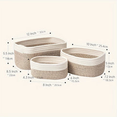 Rope Weaving Desktop Storage Basket Miscellaneous Items Cosmetics Clothing