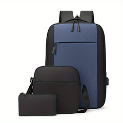 Set of 3 Men's Backpack Computer Bags