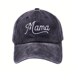 Mama Embroidery Baseball Cap Distressed Sports Hat For Women