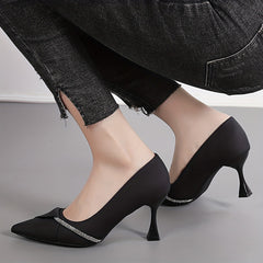 Women's Rhinestone Stiletto Court Pumps