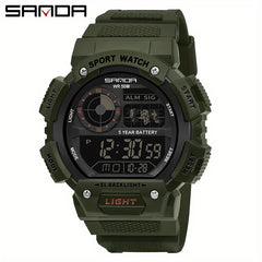 SANDA Men's Digital Sports Watch with Luminous Display