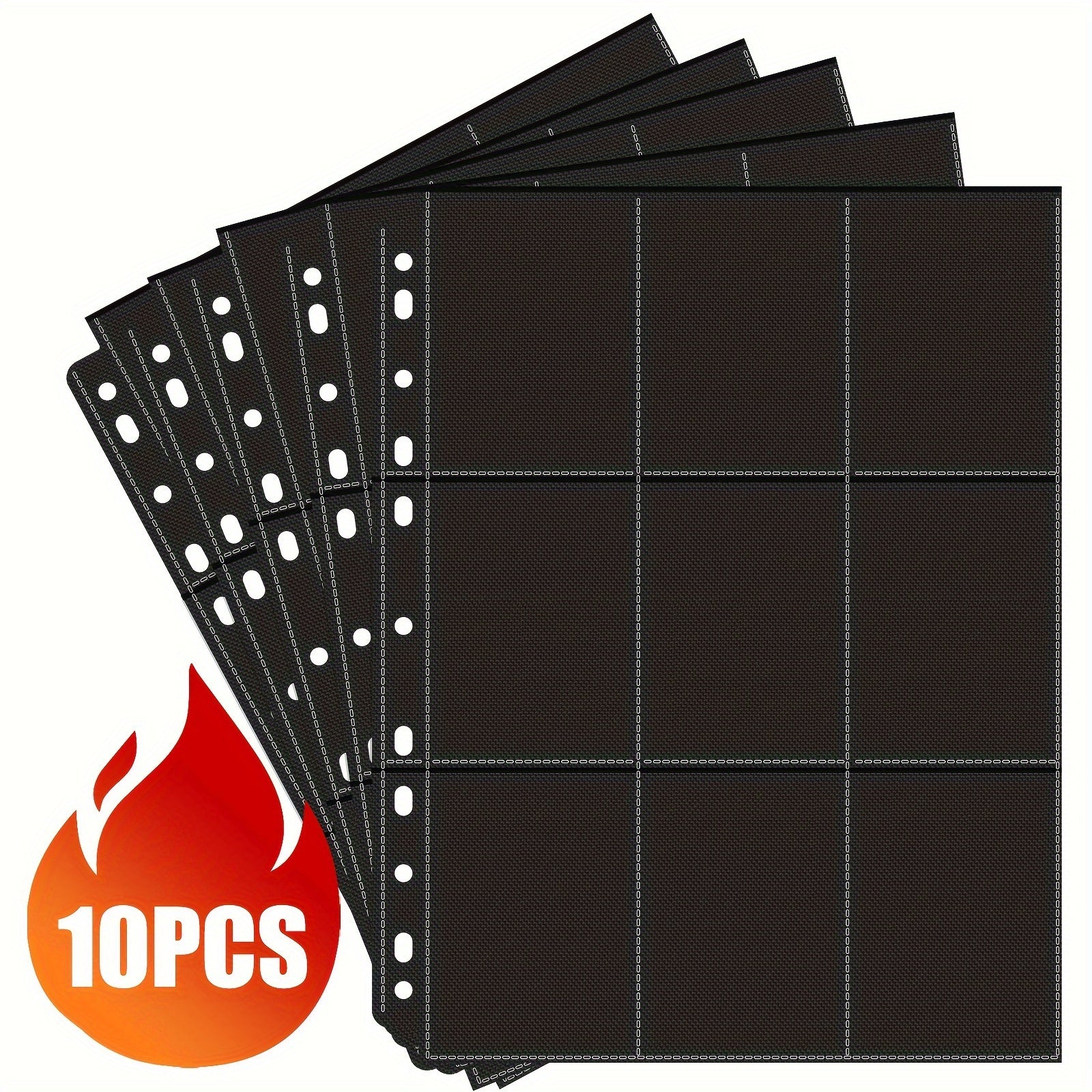 9 Grids 11 Holes Double-sided Loose-leaf 50pcs