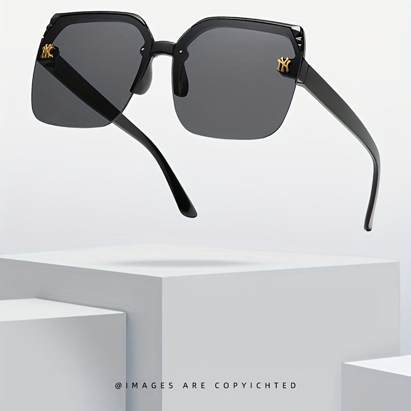 Oversized Square Frame Sunglasses UV Blocking