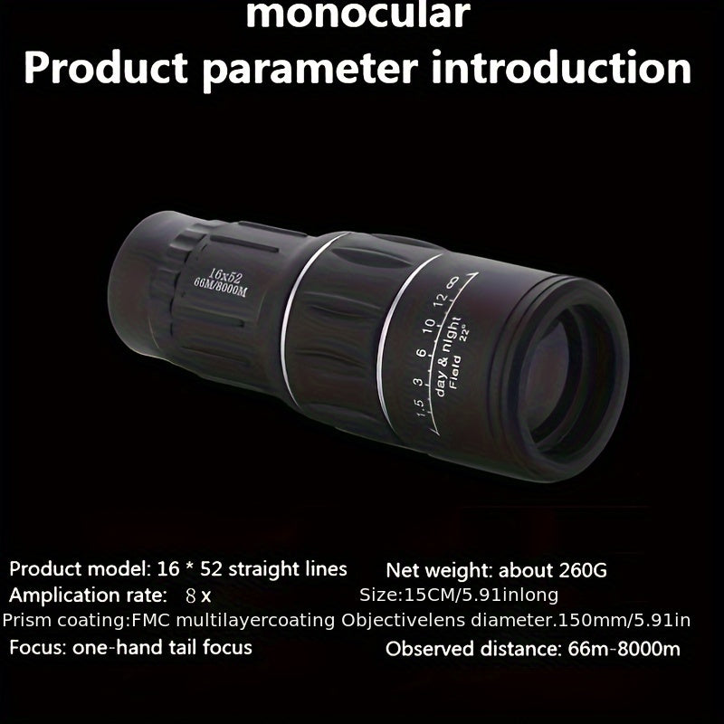12X HD Magnification Monocular High Power Telescope - Perfect Photo Gift