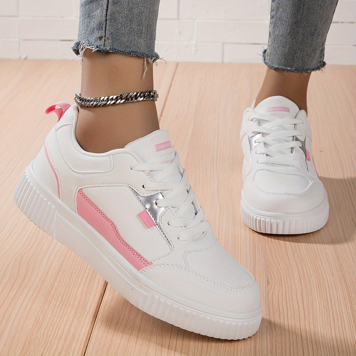 Flat Sports Sneakers Slip resistant Skateboarding Walking Shoes