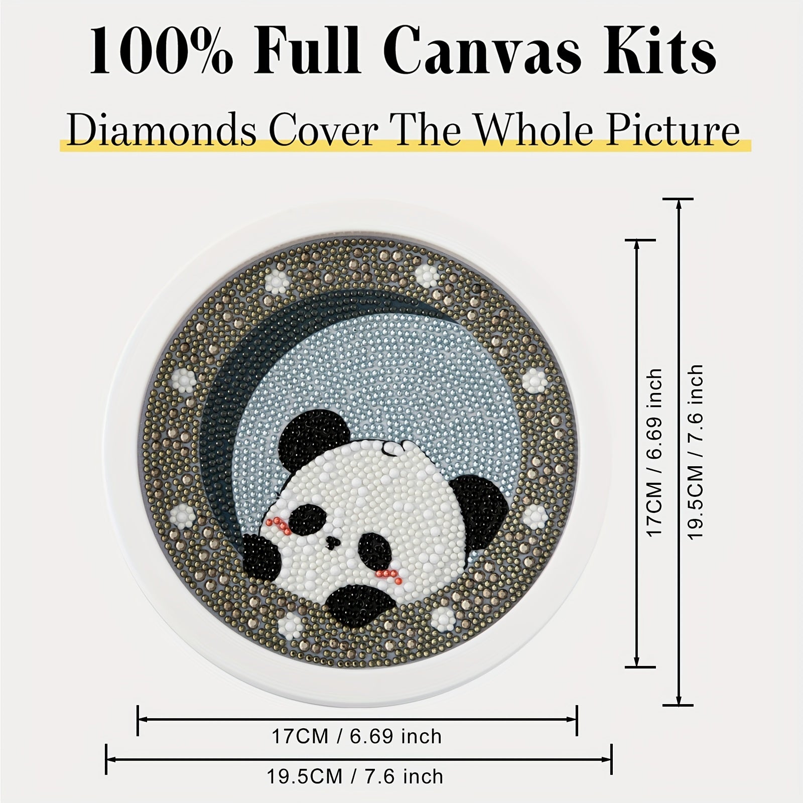 DIY Diamond Painting Cartoon Animal Panda Desktop Wall Ornament
