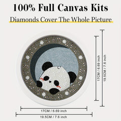 DIY Diamond Painting Cartoon Animal Panda Desktop Wall Ornament