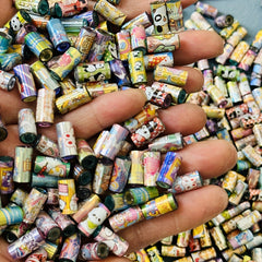 50pcs Resin Sticker Beads for DIY Bracelets Colorful Tear Off Ideal for Crafts