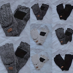 Winter Half-finger Wool Gloves for Riding Cold Weather
