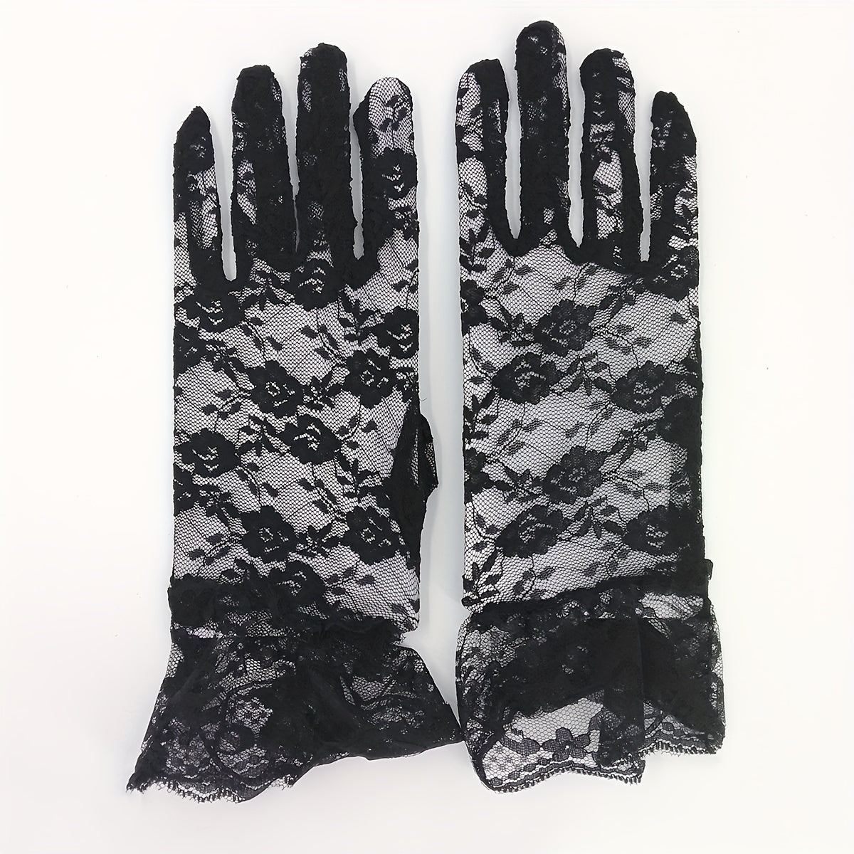 Lace Gloves Short Full Finger Gloves Wedding Evening