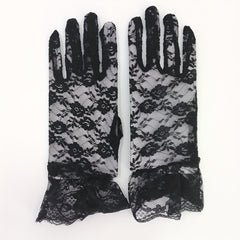 Lace Gloves Short Full Finger Gloves Wedding Evening