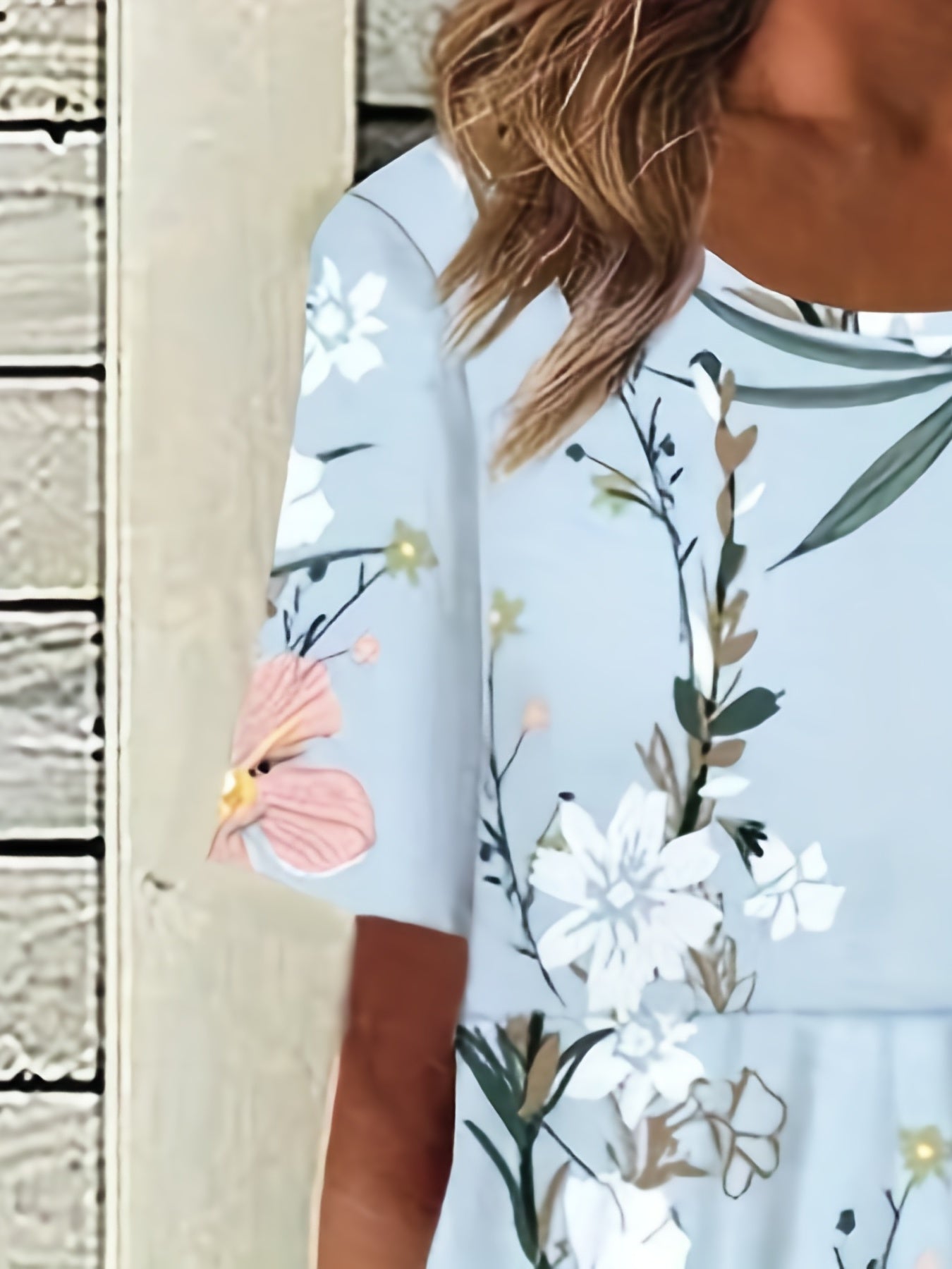 Floral Print Short Sleeve Casual Dress with Pockets