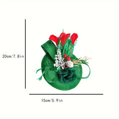 Vintage Christmas Feathered Headband for Women Duck Feather Hat